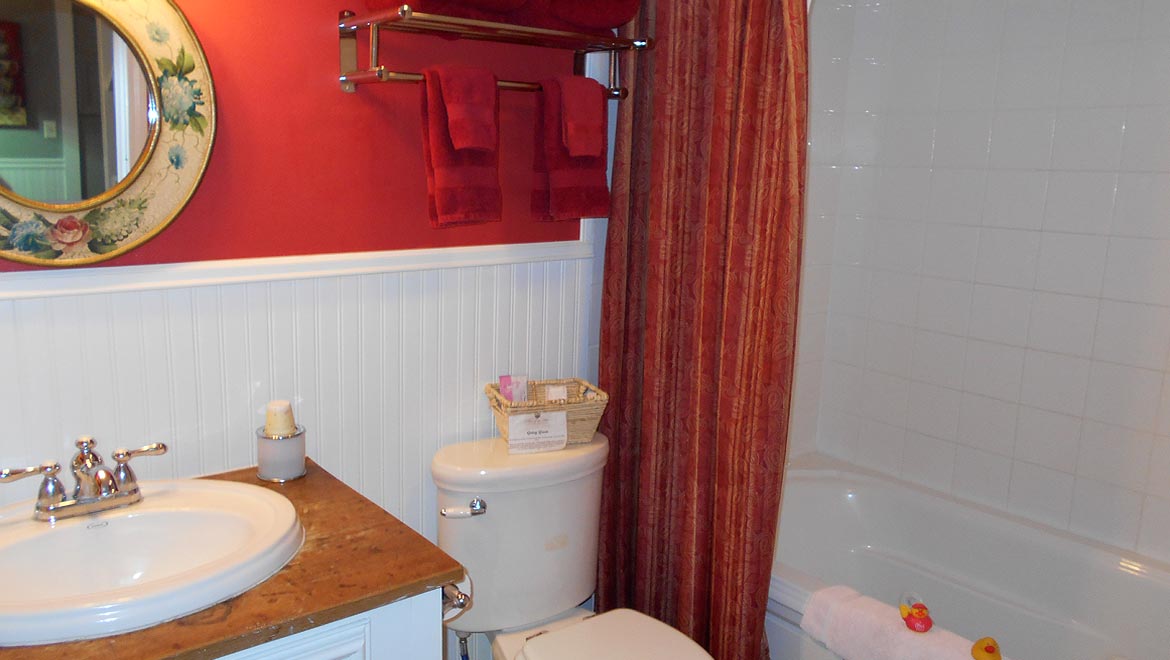 Lavatory in the Eureka Springs Cottage, The Carriage House